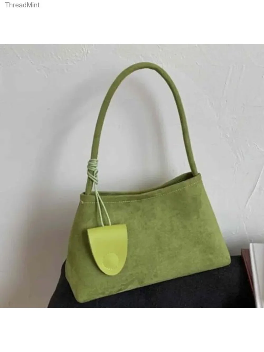 Suede Faux Leather Top Handle Satchel Hobo Purse Set with Zipper